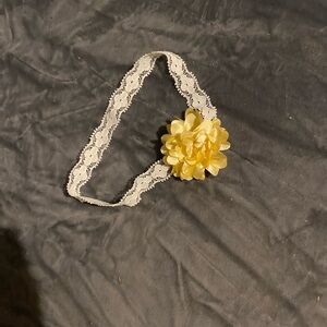 Infant/Toddler Chic Yellow Floral Lace Hairband